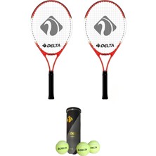 Feyza Design Çocuklar Için Tenis Seti, 2 Raket, Çanta ve Toplar, Eğlenceli Oyunlar