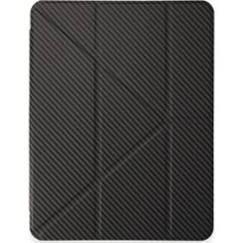 Olmira  iPad Pro 13 (2024) Kılıf Color Karbon Tablet Kılıfı - Koyu Gri 587455
