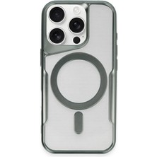 Olmira   16 Pro Kılıf Boyi Magsafe Silikon Kapak - Yeşil 587455