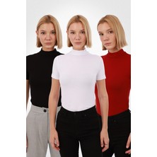 Yade Fashion Kadın Kısa Kol Bluz 3’lü Set