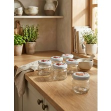 Leelahome 6'lı Set Kapaklı Cam Kavanoz 33 ml - Aşk