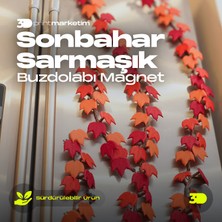 3D Print Marketim Sonbahar Sarmaşık Buzdolabı Magnet Süsü Seti - 30 cm