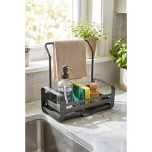 Emofom Sabunluk ve Havluluk Lavabo Mutfak Seti Askılı Evye Yanı Düzenleyici Süngerlik Hazneli Organizer