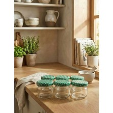 Leelahome 6'lı Set Kapaklı Cam Kavanoz 33 ml - Yeşil