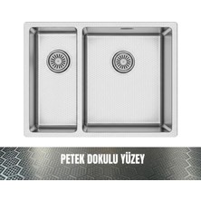 Gl General Redux 58X44 Inox Petek Dokulu Sol 1,5 Gözlü Paslanmaz Çelik Mutfak Eviyesi