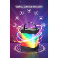 Tekvora Z9 Taşınabilir Bluetooth Hoparlör | Karaoke Mikrofonlu | Rgb Işıklı | USB Sd Fm Destekli