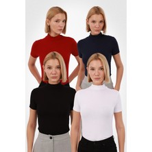 Yade Fashion Kadın Kısa Kol Bluz 4’lü Set