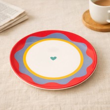 Evidea Kitchen Granny Servis Tabağı - Kırmızı / Yeşil - 25 cm