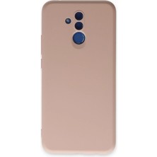 Olmira  Huawei Mate 20 Lite Kılıf Nano Içi Kadife Silikon - Pudra 587455