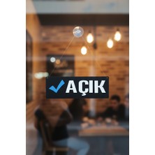 Retro Atölyem Kapalı Açık Tabelası - 3mm Ahşap Mdf - Mağaza Iş Yeri Giriş Levhası