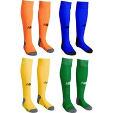 Feyza Design Renkli Futbol Çorabı Seti, Konç Tozluk, 4'lü Paket, Spor ve Antrenman Için