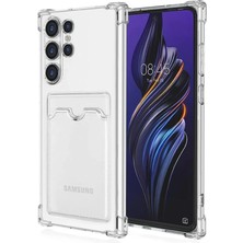 Olmira  Samsung Galaxy S24 Ultra Kılıf Kart Şeffaf Silikon - Şeffaf 587455
