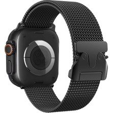 Flamex Newface Apple Watch 42MM Milano Metal Kordon - Siyah