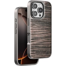 Flamex Venco iPhone 16 Pro Wave Kapak - Kahverengi