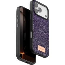 Flamex Onegif Apple iPhone 17 Pro Bright Simli Kapak - Derin Mor