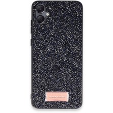 Flamex Onegif Samsung Galaxy A05 Bright Simli Kapak - Siyah