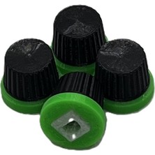 Mottopi 4 Adet Neon Dj Knop Seti Cap,Dj Kapak, Midi Düğme-Siyah