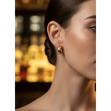 Medo E-Konsept 🥇 Altın Kaplama Çelik Kadın Halka Küpe – Klasik Şıklık-Son 2 Ürün