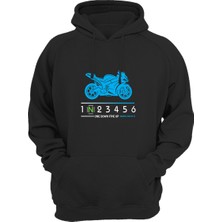 Widi Blue Racing Motor Baskılı Sweat-Shirt