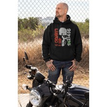 Widi Motorsiklet One Down Five Up Kuru Kafa 1N23456 Regular Fit %100 Pamuk Siyah Sweatshirt