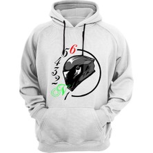 Widi Motorsiklet Kask ve Vites Geçişleri Baskılı Motorcu 1N23456 Regular Fit %100 Pamuk Sweatshirt