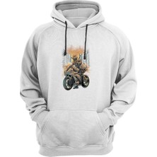 Widi You Are A Motor Rider Baskılı Sweabeyaz T-Shirt