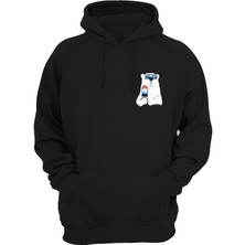 Widi Kutup Ayısı Baskılı Siyah Sweatshirt