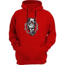 Widi Baskılı Kırmızı Sweatshirt