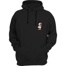 Widi Hayalet Baskılı Siyah Sweatshirt