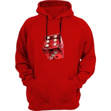 Widi Zar Baskılı Unisex Kırmızı Sweatshirt
