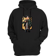 Widi Levi Baskılı Siyah Sweatshirt
