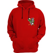 Widi Astronot Baskılı Kırmızı Sweatshirt