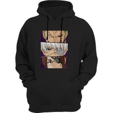 Widi Samuray Baskılı Siyah Sweatshirt