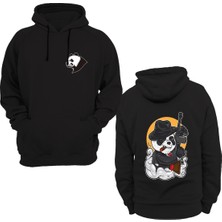 Widi Panda Baskılı Siyah Sweatshirt