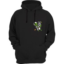 Widi Astronot Baskılı Siyah Sweatshirt