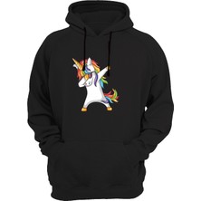Widi Unicorn Baskılı Siyah Sweatshirt