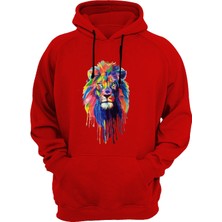 Widi Aslan Baskılı Kırmızı Sweatshirt