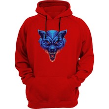 Widi Kurt Baskılı Kırmızı Sweatshirt