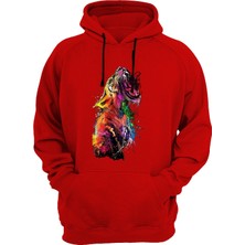 Widi Kaplan Baskılı Kırmızı Sweatshirt