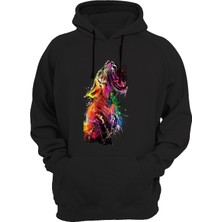 Widi Kaplan Baskılı Siyah Sweatshirt