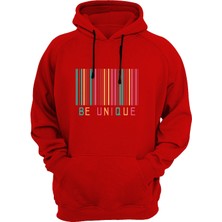 Widi Renkli Baskılı Kırmızı Sweatshirt