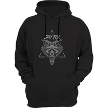 Widi El Baskılı Siyah Sweatshirt