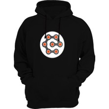 Widi Zincir Baskılı Siyah Sweatshirt