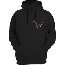 Widi Baskılı Siyah Sweatshirt