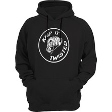 Widi Keep It Twisted Baskılı Siyah Sweatshirt
