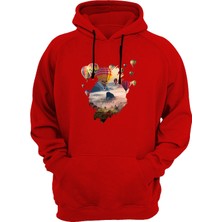 Widi Balon Baskılı Kırmızı Sweatshirt