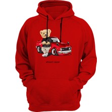 Widi Ayıcık Baskılı Kırmızı Sweatshirt