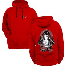 Widi Baskılı Kırmızı Sweatshirt