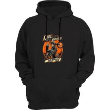 Widi Ride Loud Baskılı Siyah Sweatshirt