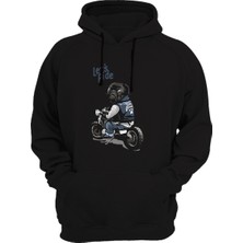 Widi Motor Baskılı Siyah Sweatshirt